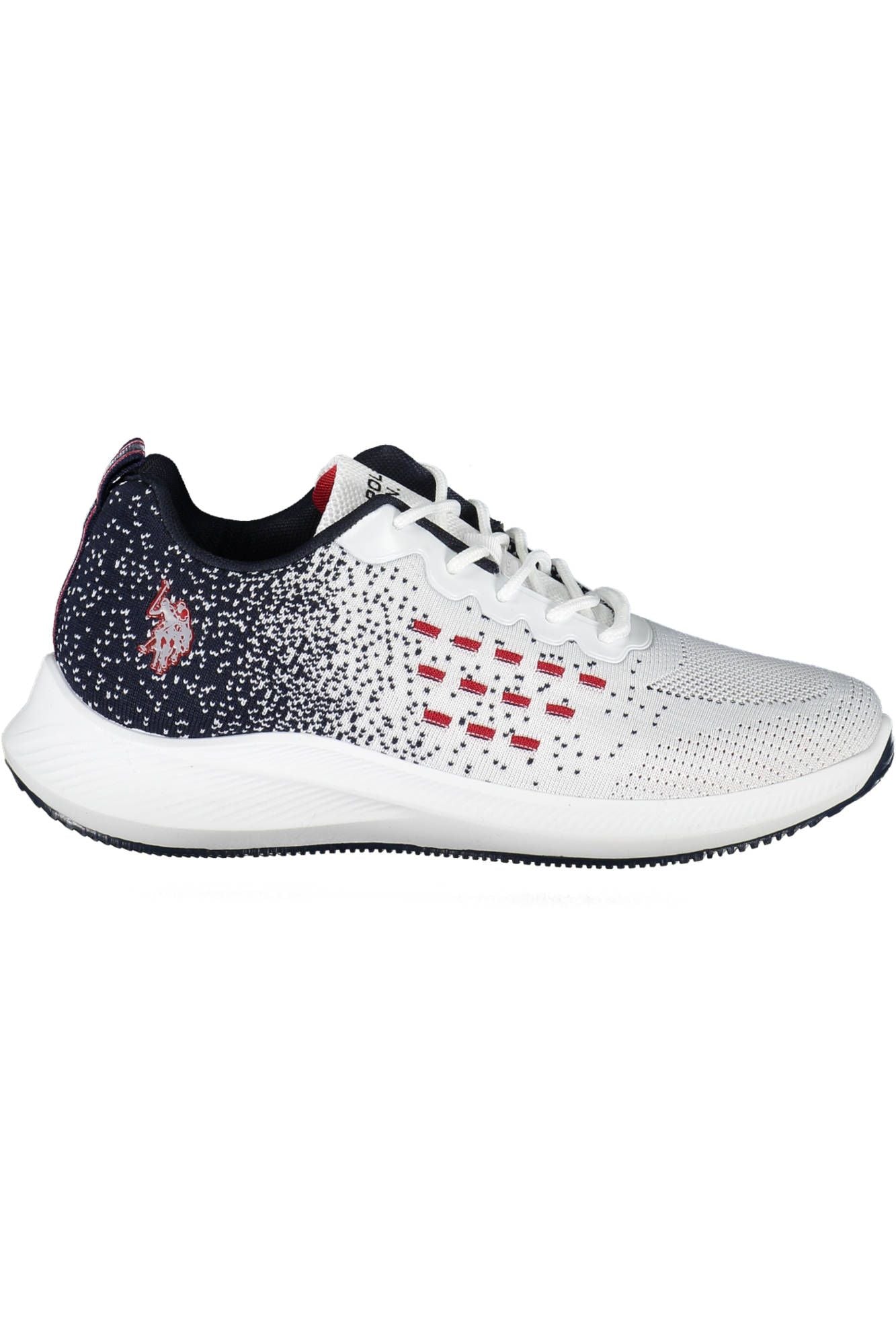 U.S. POLO ASSN. Chic White Lace-Up Sneakers with Logo Detail U.S. POLO ASSN.