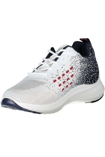 U.S. POLO ASSN. Chic White Lace-Up Sneakers with Logo Detail U.S. POLO ASSN.