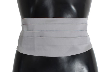 Dolce & Gabbana Elegant Silk Gray Cummerbund Dolce & Gabbana