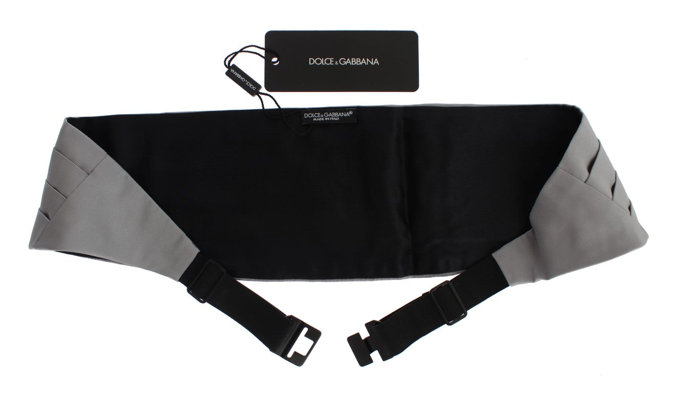 Dolce & Gabbana Elegant Silk Gray Cummerbund Dolce & Gabbana