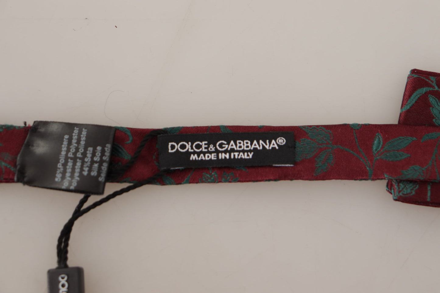 Dolce &amp; Gabbana মার্জিত মেরুন প্যাটার্নযুক্ত বো টাই