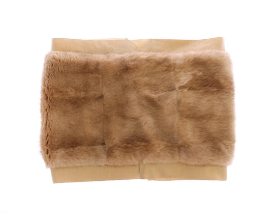 Dolce & Gabbana Exclusive Beige MINK Fur Scarf Wrap Dolce & Gabbana