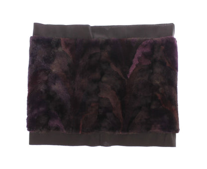 Dolce & Gabbana Exquisite Purple MINK Fur Scarf Wrap Dolce & Gabbana