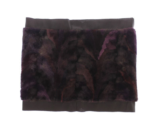 Dolce & Gabbana Exquisite Purple MINK Fur Scarf Wrap Dolce & Gabbana