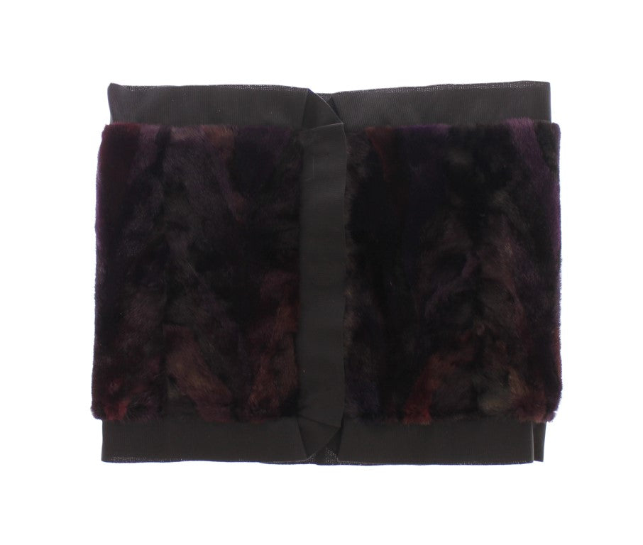 Dolce & Gabbana Exquisite Purple MINK Fur Scarf Wrap Dolce & Gabbana