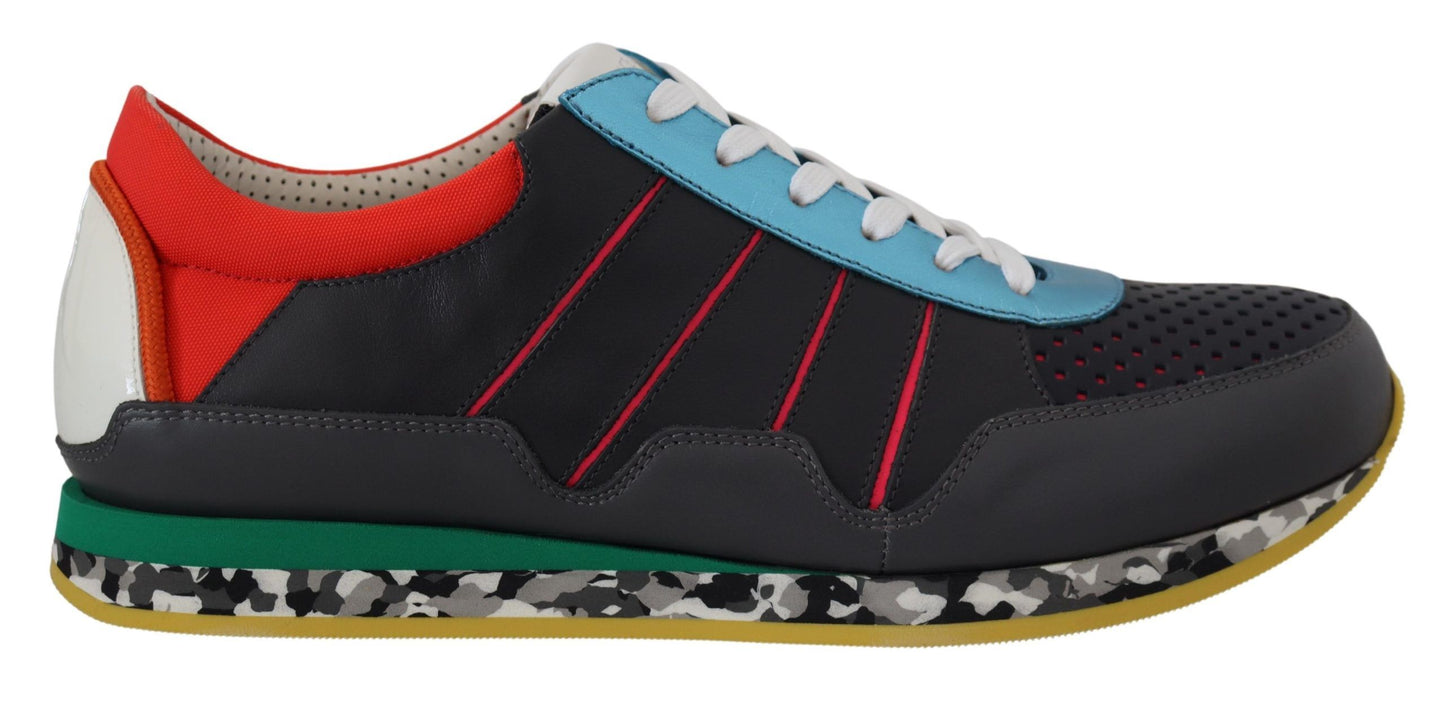 Dolce & Gabbana Multicolor Leather-Blend Low Top Sneakers Dolce & Gabbana