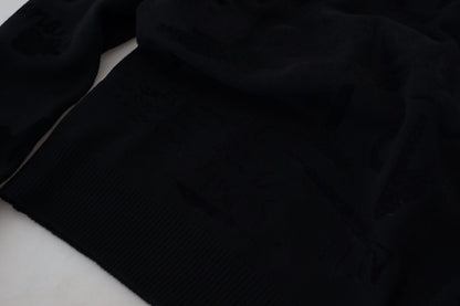 Dolce & Gabbana Elegant Black Logo Wool Sweater Dolce & Gabbana