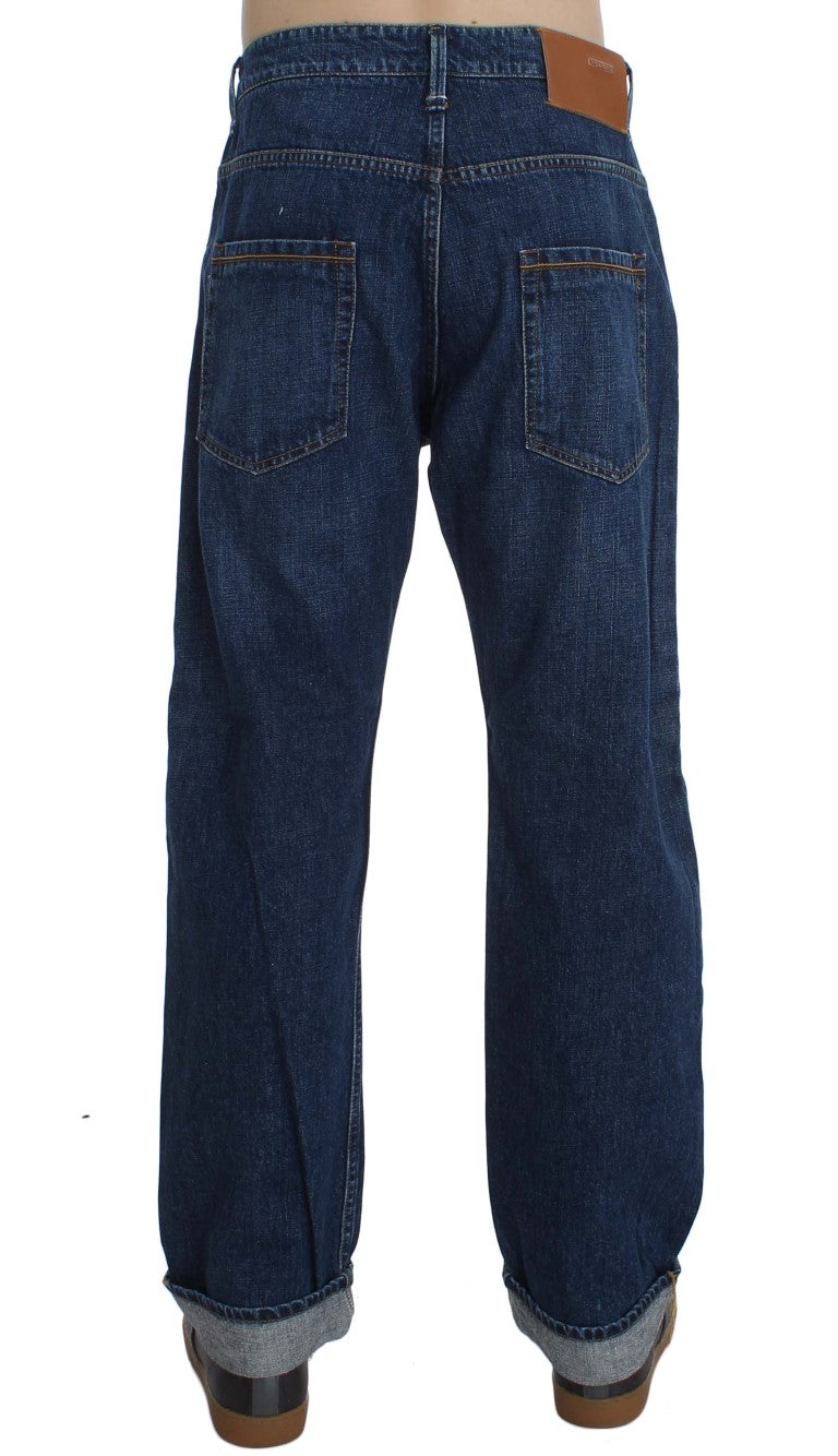 Acht Chic Baggy Loose Fit Blue Jeans for Men Acht