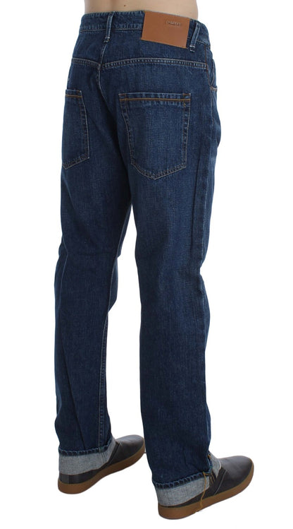 Acht Chic Baggy Loose Fit Blue Jeans for Men Acht