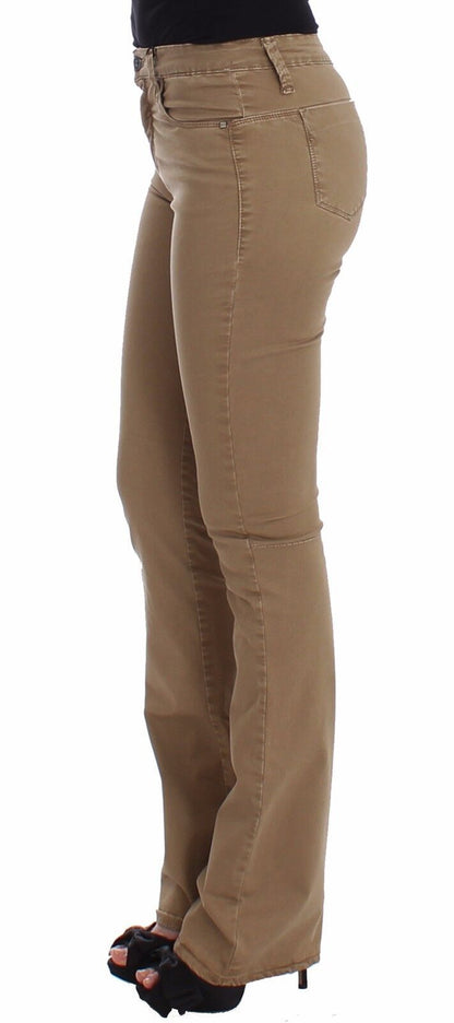 Costume National Chic Beige Straight Leg Fashion Jeans Costume National