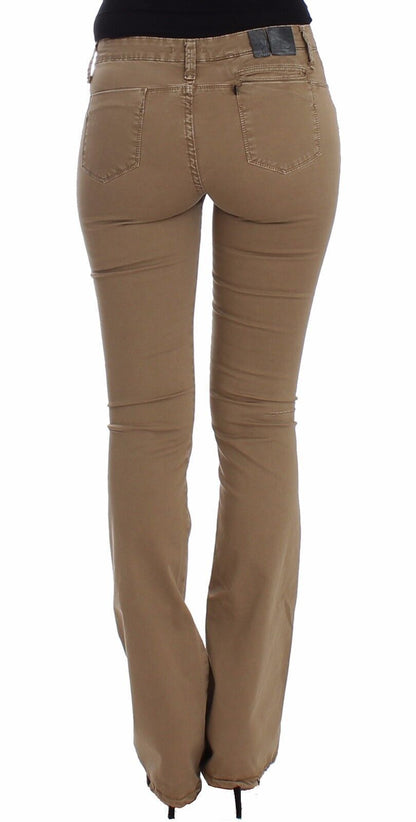 Costume National Chic Beige Straight Leg Fashion Jeans Costume National