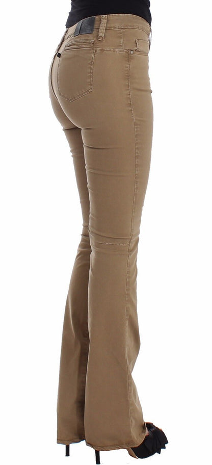 Costume National Chic Beige Straight Leg Fashion Jeans Costume National