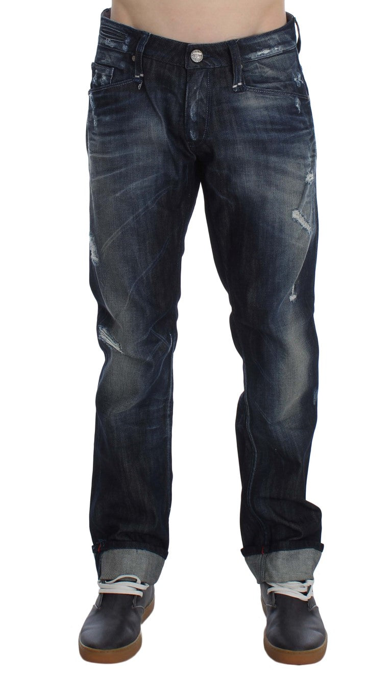 Acht Elegant Regular Straight Fit Blue Jeans Acht