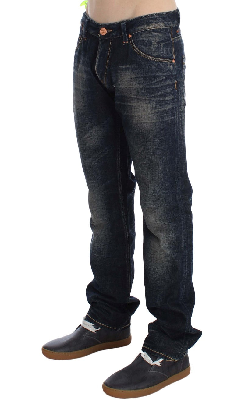 Acht Elegant Straight Fit Low Waist Men's Jeans Acht