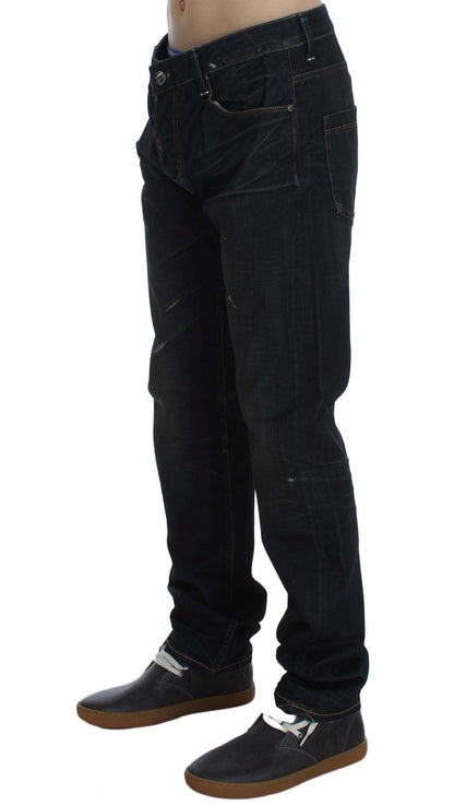 Acht Elegant Straight Fit Dark Blue Jeans Acht