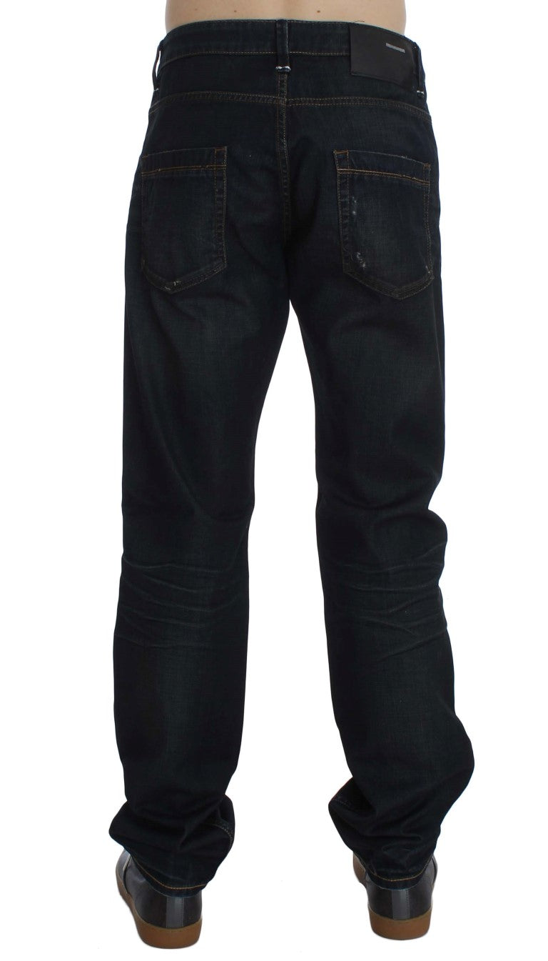 Acht Elegant Straight Fit Dark Blue Jeans Acht