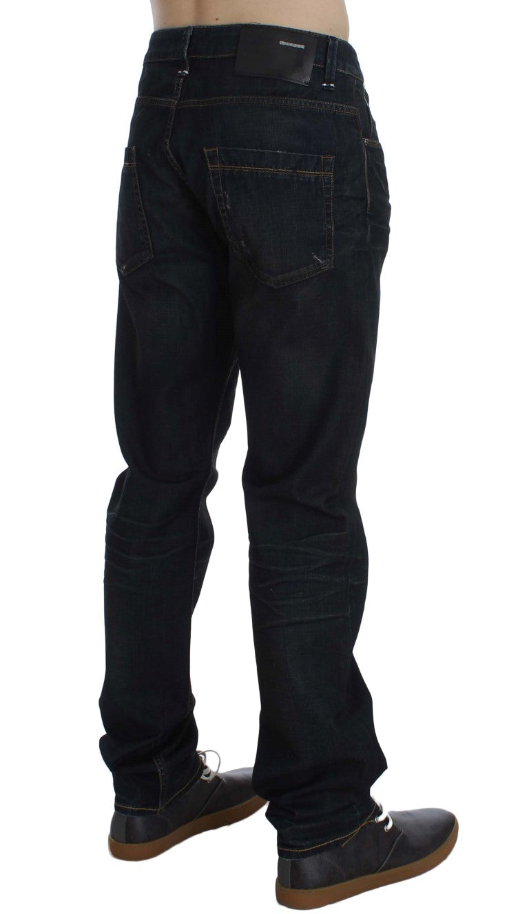 Acht Elegant Straight Fit Dark Blue Jeans Acht