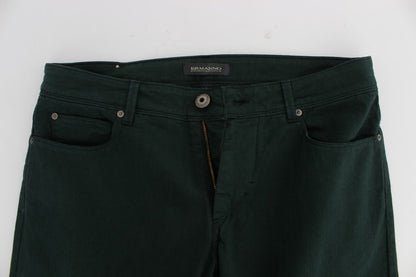 Ermanno Scervino Chic Green Straight Cut Jeans Ermanno Scervino