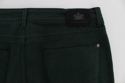 Ermanno Scervino Chic Green Straight Cut Jeans Ermanno Scervino