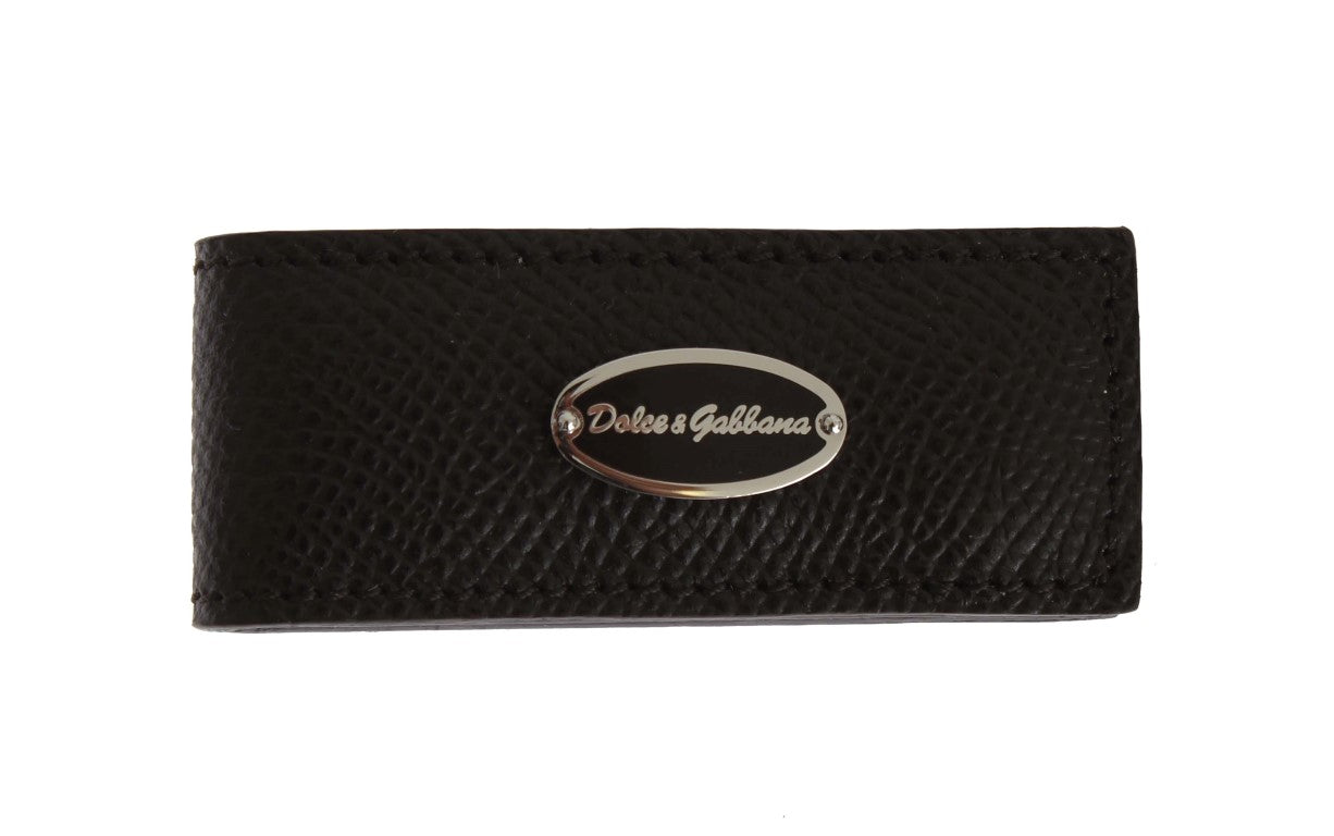 Dolce & Gabbana Elegant Brown Leather Money Clip Dolce & Gabbana