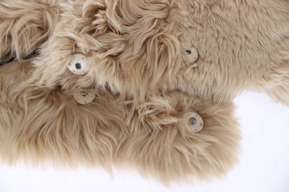 Dolce & Gabbana Elegant Alpaca Fur Shoulder Wrap in Beige Dolce & Gabbana