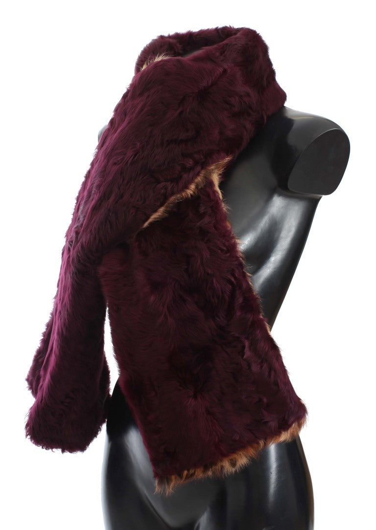 Dolce & Gabbana Exquisite Leopard Print Lambskin Fur Scarf Dolce & Gabbana