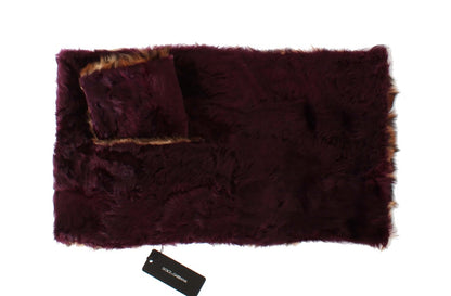 Dolce & Gabbana Exquisite Leopard Print Lambskin Fur Scarf Dolce & Gabbana