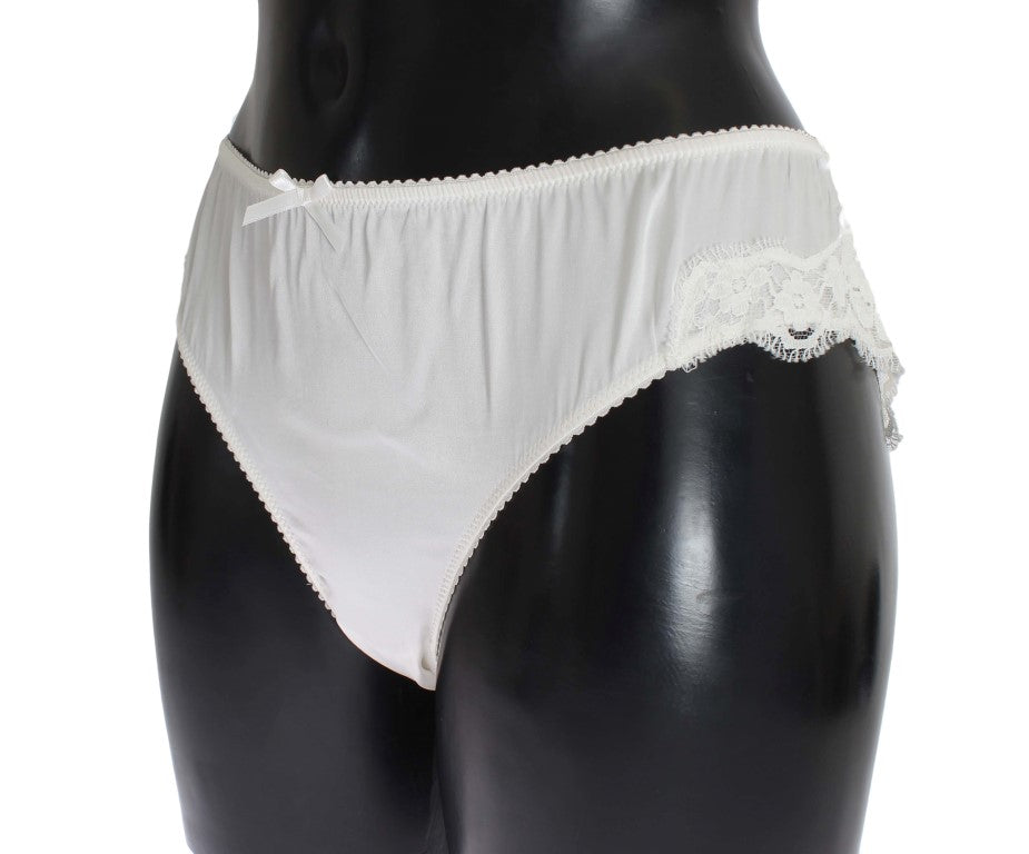 Dolce & Gabbana Elegant White Silk Blend Underwear Dolce & Gabbana