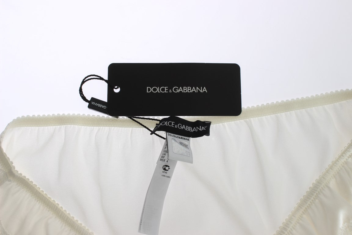 Dolce & Gabbana Elegant White Silk Blend Underwear Dolce & Gabbana