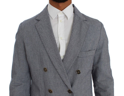 Master Coat Elegant Double-Breasted Blue Blazer Master Coat