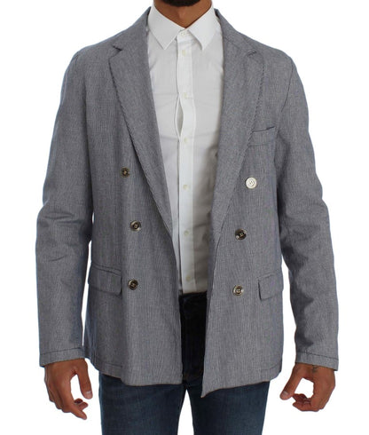 Master Coat Elegant Double-Breasted Blue Blazer Master Coat