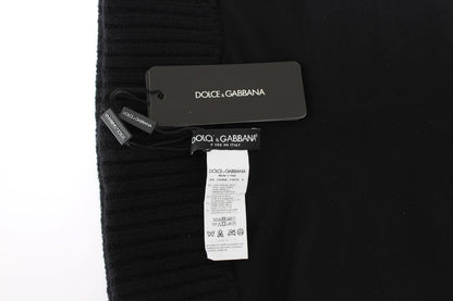 Dolce & Gabbana Elegant Black Sequined Hooded Scarf Wrap Dolce & Gabbana