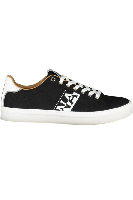 Napapijri Black Lace-Up Sneakers with Contrasting Accents Napapijri