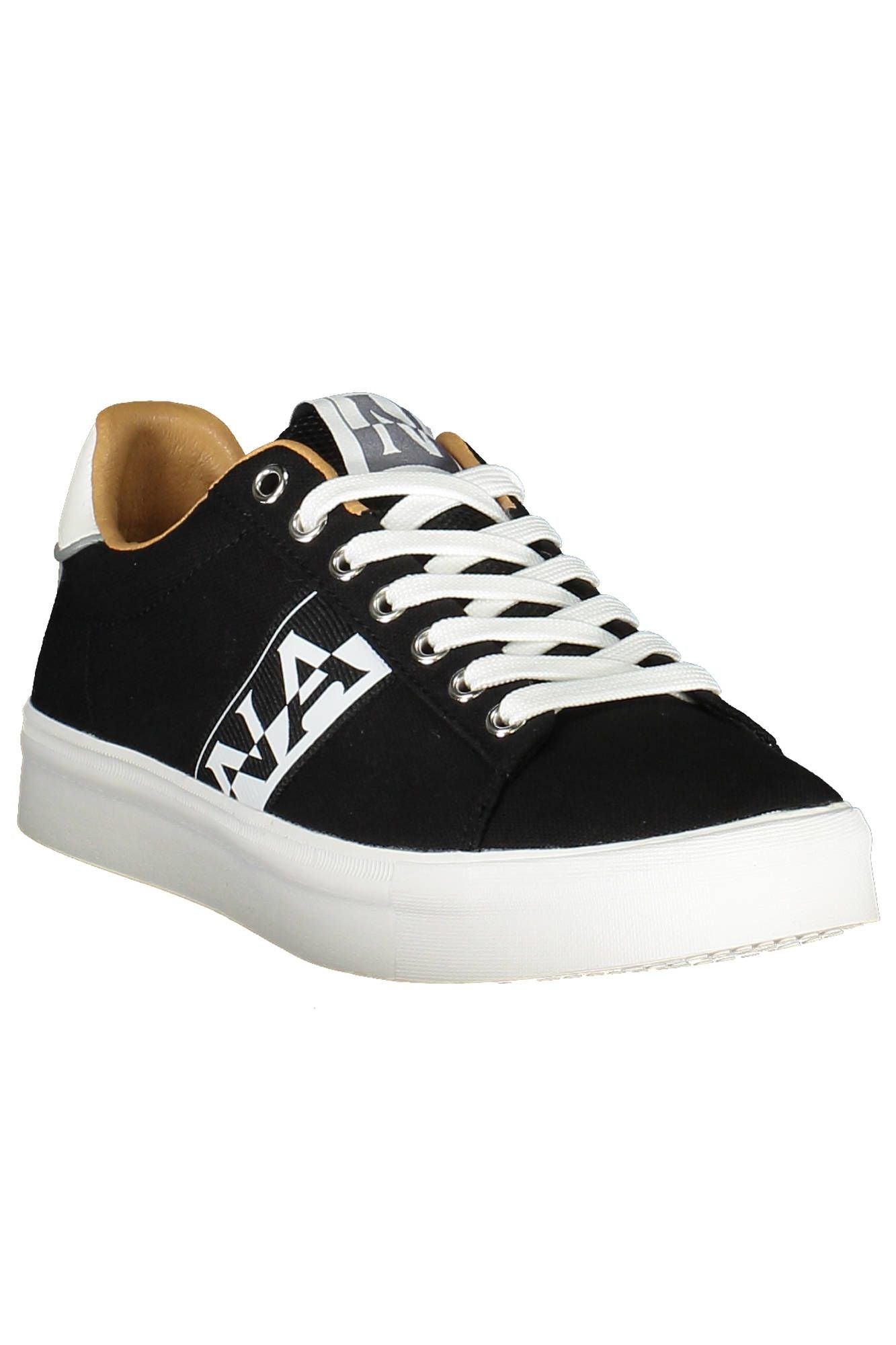 Napapijri Black Lace-Up Sneakers with Contrasting Accents Napapijri