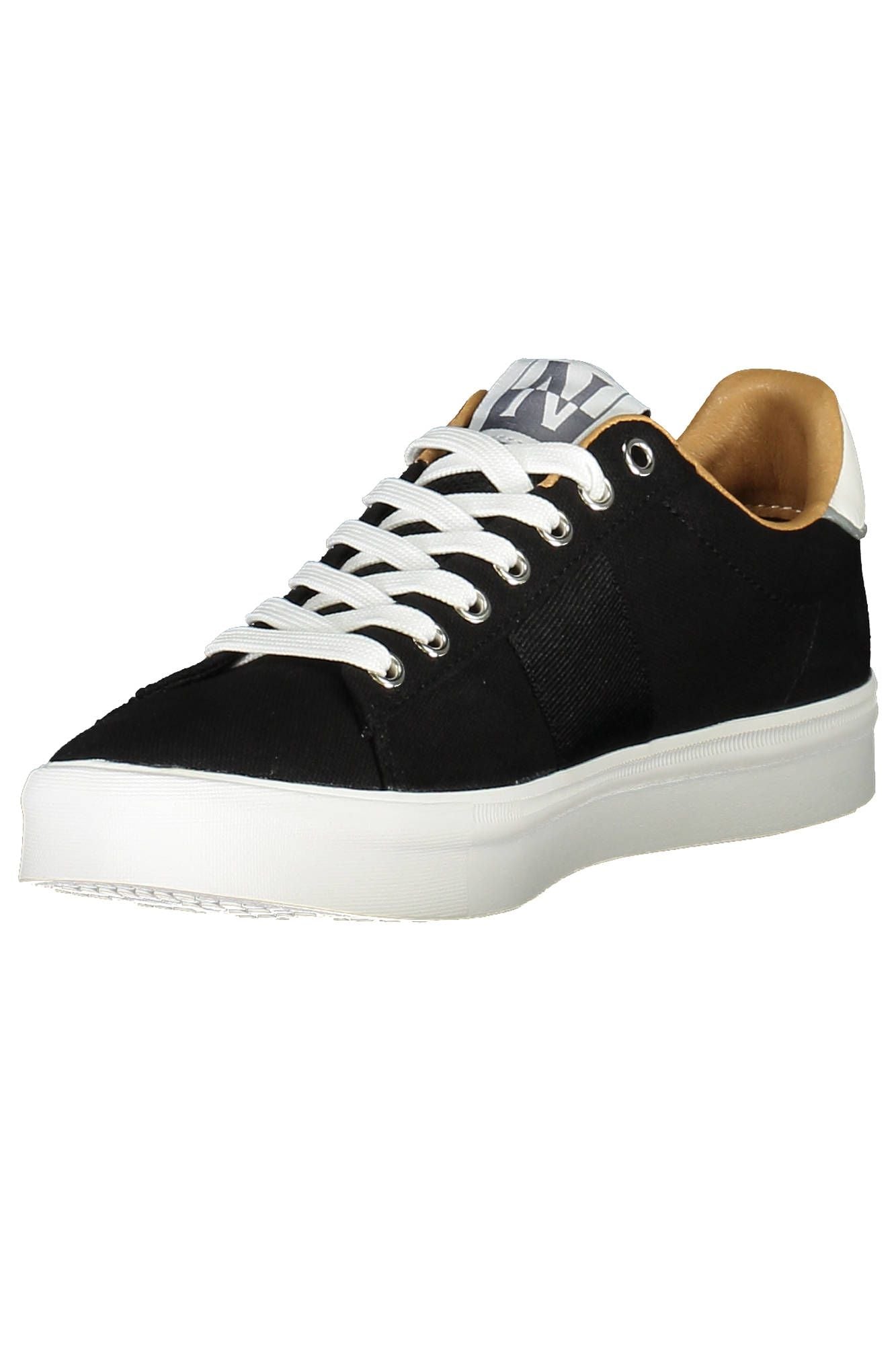 Napapijri Black Lace-Up Sneakers with Contrasting Accents Napapijri