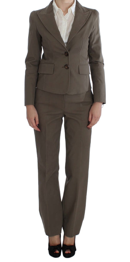 BENCIVENGA Beige Wool-Cotton Suit Set Chic Elegance BENCIVENGA