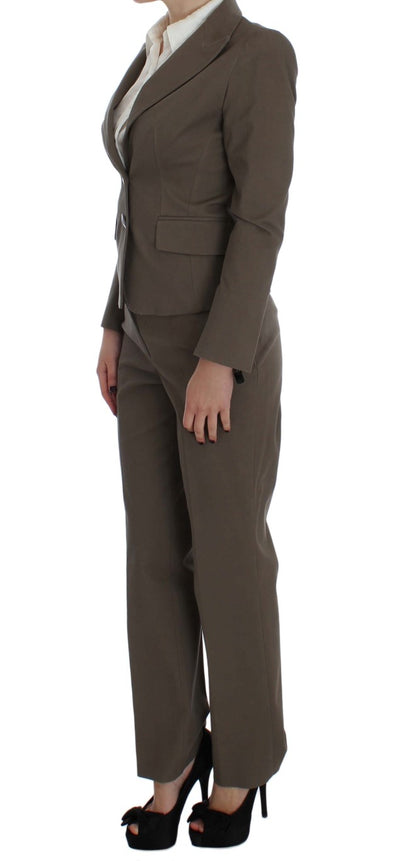 BENCIVENGA Beige Wool-Cotton Suit Set Chic Elegance BENCIVENGA