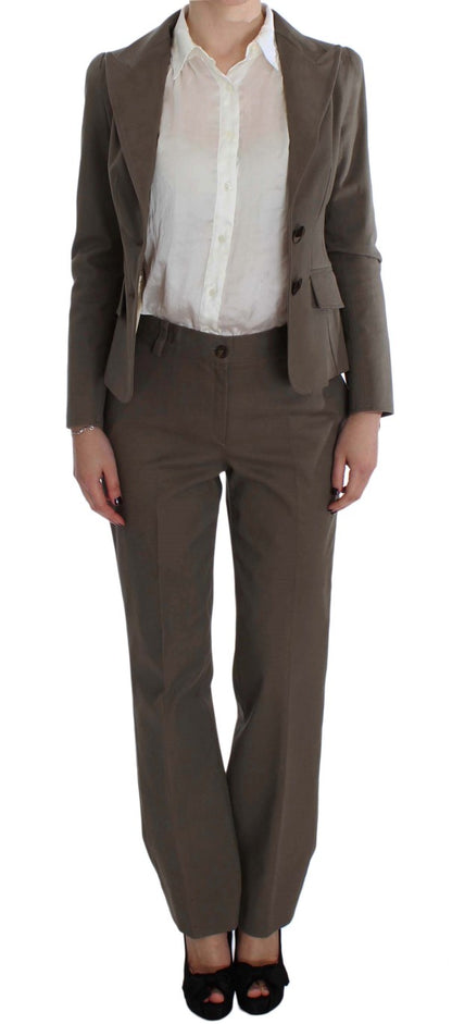 BENCIVENGA Beige Wool-Cotton Suit Set Chic Elegance BENCIVENGA