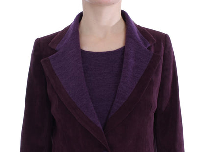 BENCIVENGA Elegant Purple Wool Blend Three Piece Suit Set BENCIVENGA