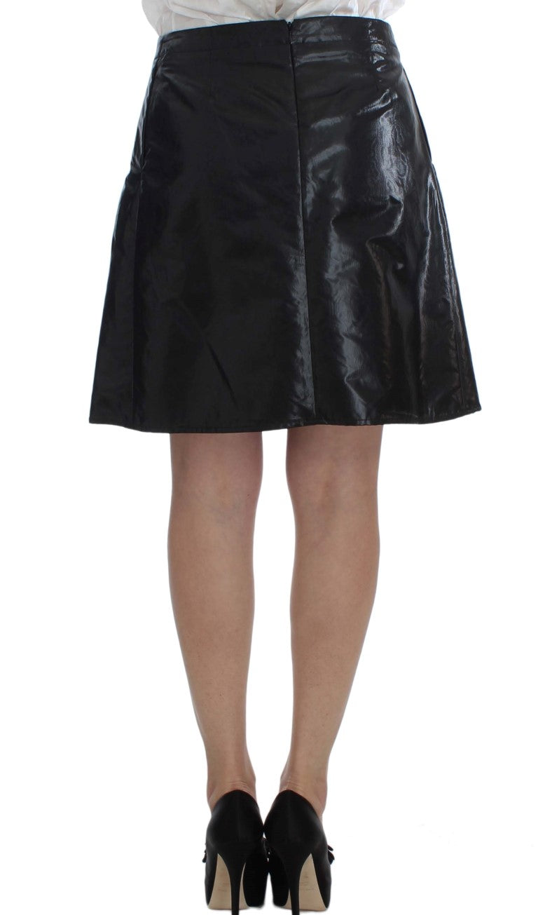 Exte Elegant Two-Piece Black Skirt Suit Exte