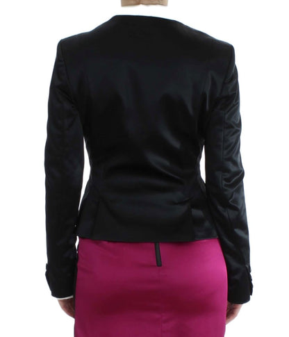 Exte Chic Black and Pink Single-Breasted Blazer Exte