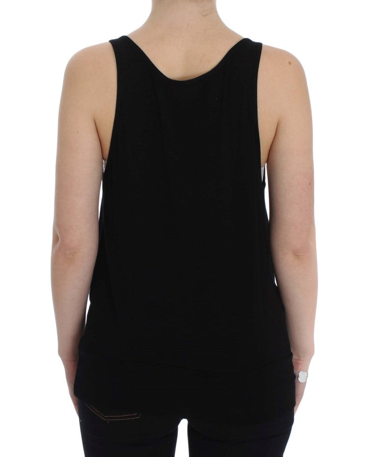 PLEIN SUD Sleek Black Cami Blouse Tank Top PLEIN SUD