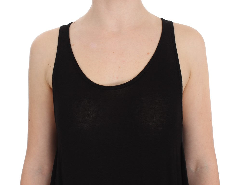 PLEIN SUD Sleek Black Cami Blouse Tank Top PLEIN SUD