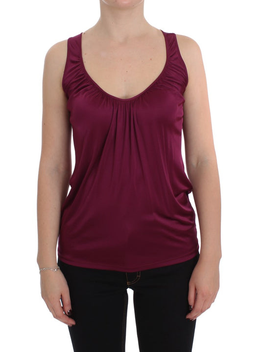 PLEIN SUD Elegant Purple Rayon Cami Blouse PLEIN SUD