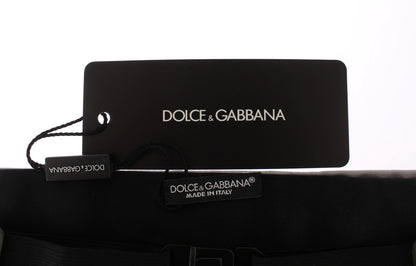 Dolce & Gabbana Elegant Silver Silk Cummerbund Dolce & Gabbana