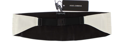 Dolce & Gabbana Exclusive White Silk Cummerbund Dolce & Gabbana