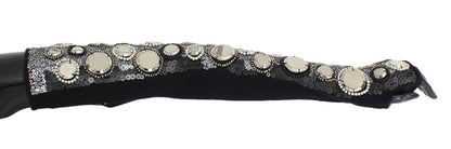 Dolce & Gabbana Sequin-Embellished Cashmere Fingerless Gloves Dolce & Gabbana