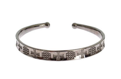 Nialaya Elegant Rhodium Silver Bangle Nialaya