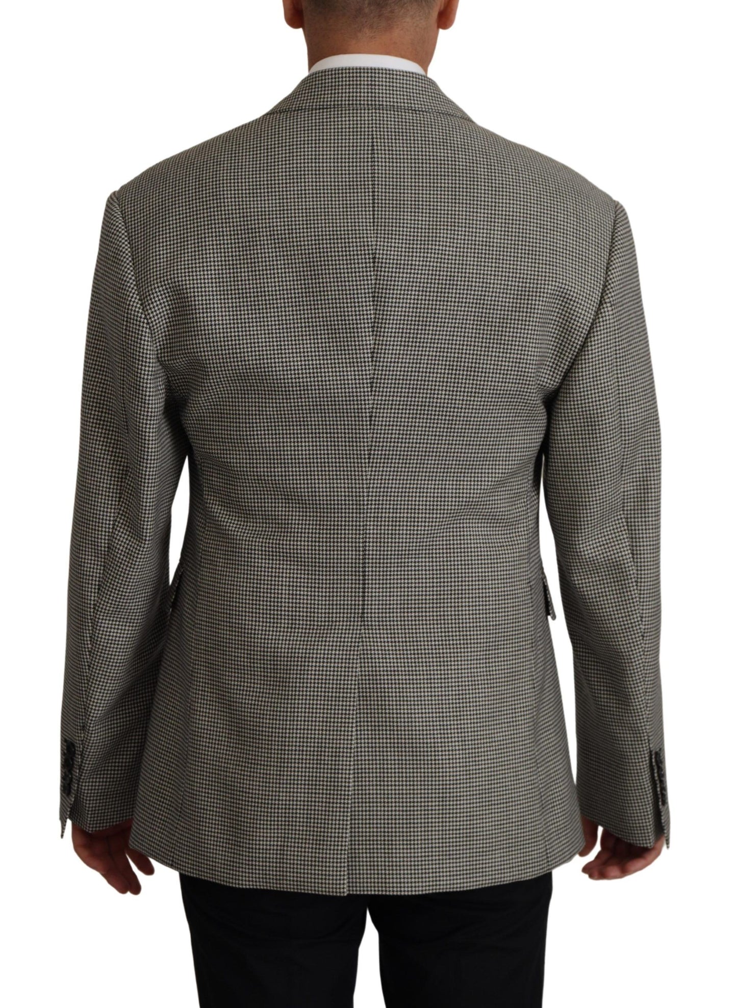 Dolce & Gabbana Elegant Gray Checkered Wool Blazer Dolce & Gabbana