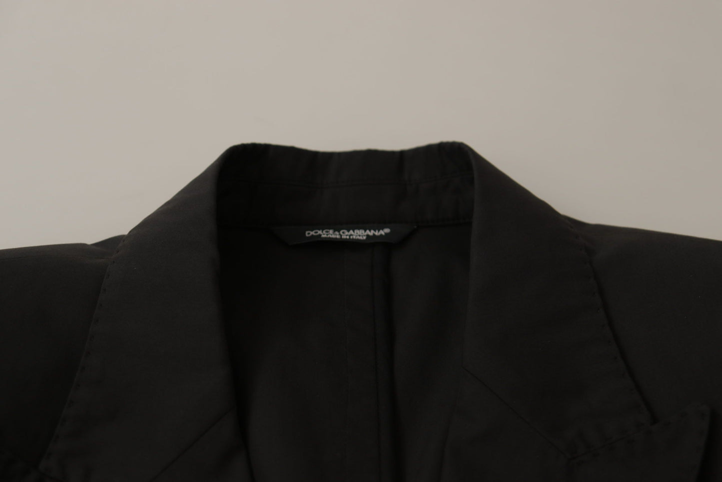 Dolce & Gabbana Elegant Taormina Black Cotton Blazer Dolce & Gabbana